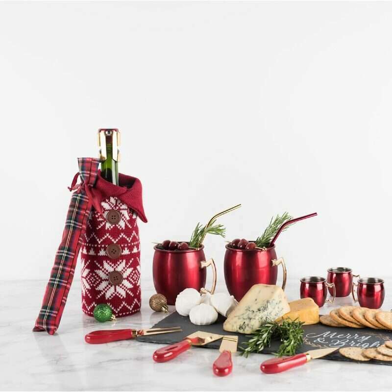 Rustic Holiday Woollen Wine Sweater