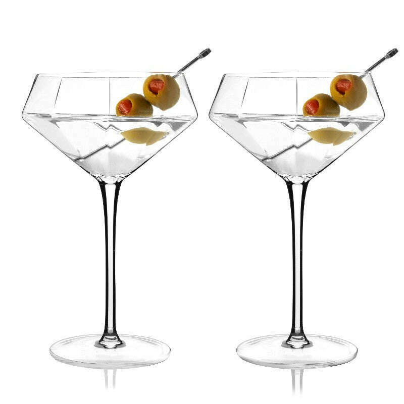 Seneca Diamond Martini Glasses Set of 2