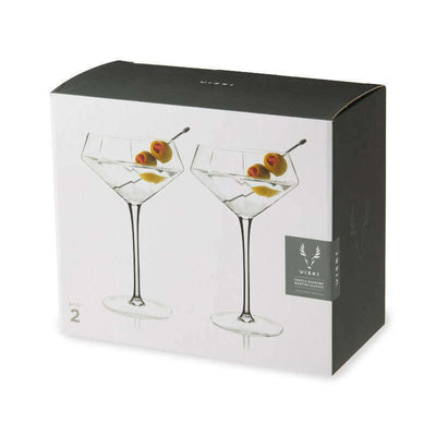 Seneca Diamond Martini Glasses Set of 2