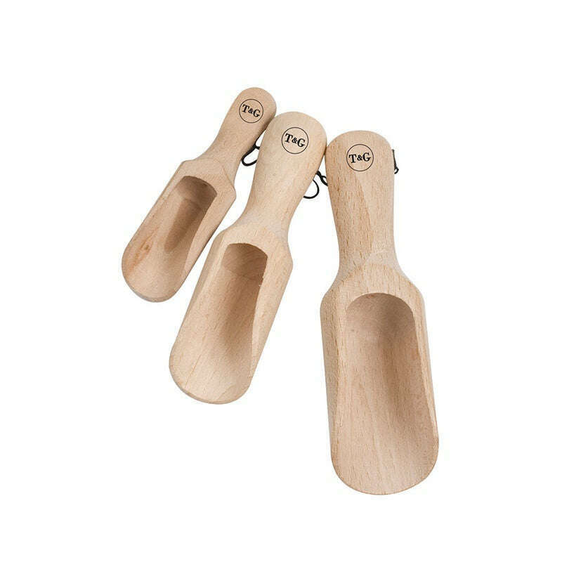 Set of 3 Scoops in Beech Wood