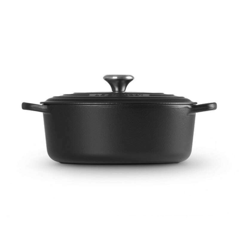 Signature Oval Casserole Satin Black