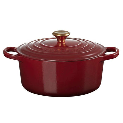 Signature Round Casserole Garnet with Gold Knob