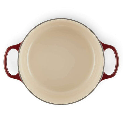Signature Round Casserole Garnet with Gold Knob