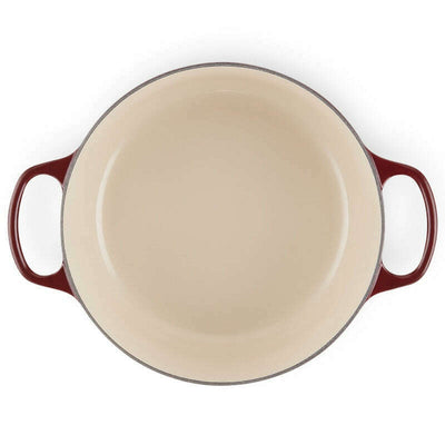 Signature Round Casserole Garnet with Gold Knob