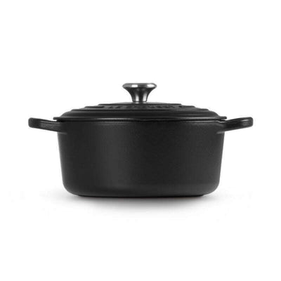 Signature Round Casserole Satin Black