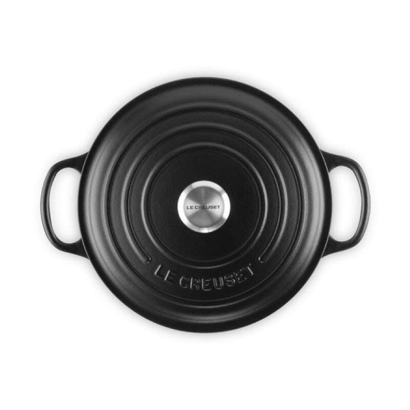 Signature Round Casserole Satin Black
