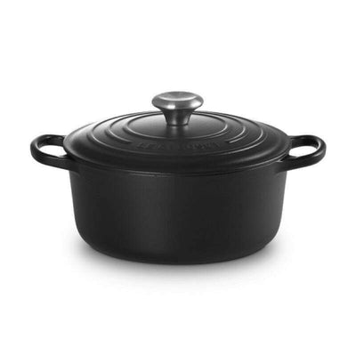 Signature Round Casserole Satin Black