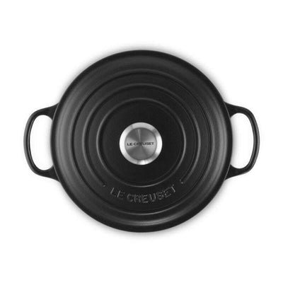 Signature Round Casserole Satin Black
