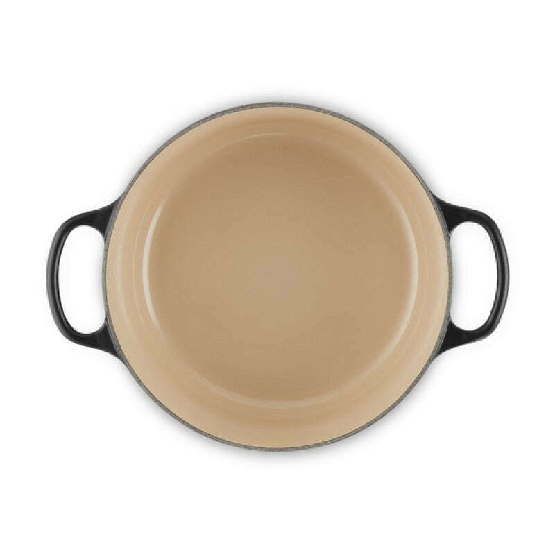 Signature Round Casserole Satin Black