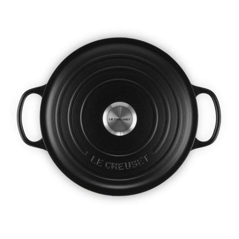 Signature Round Casserole Satin Black