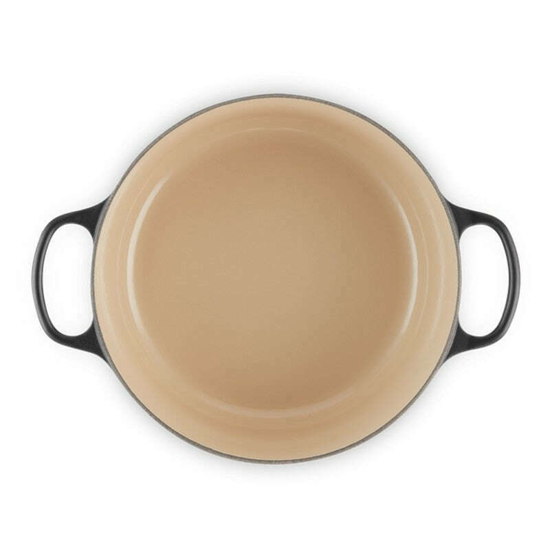 Signature Round Casserole Satin Black
