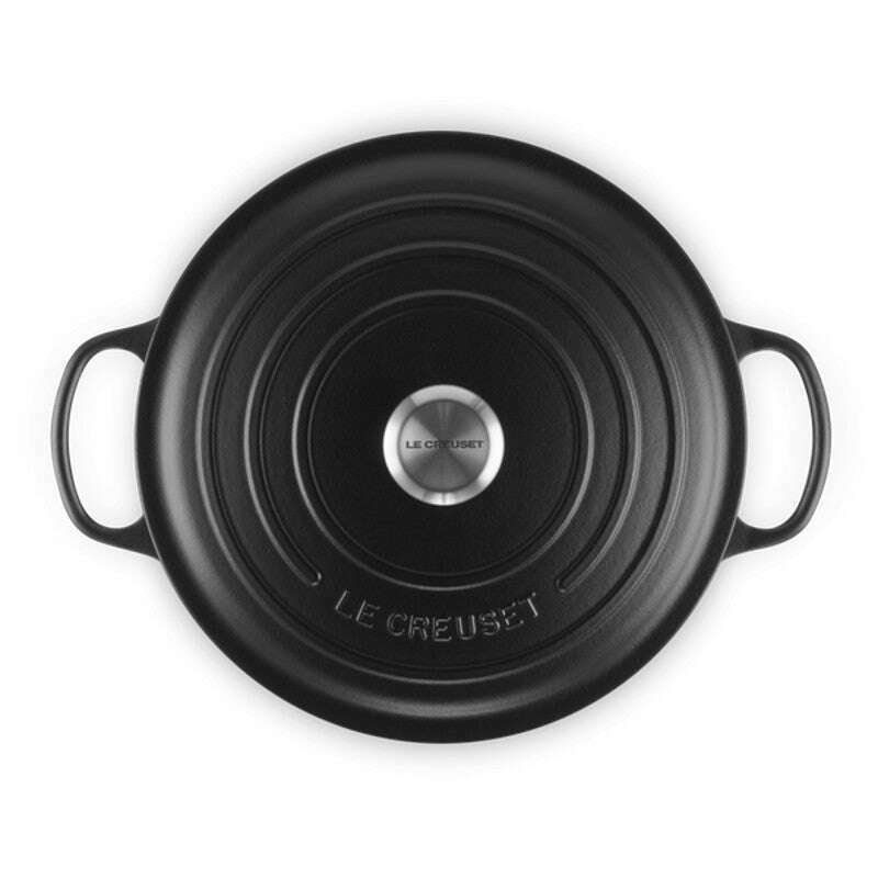 Signature Round Casserole Satin Black