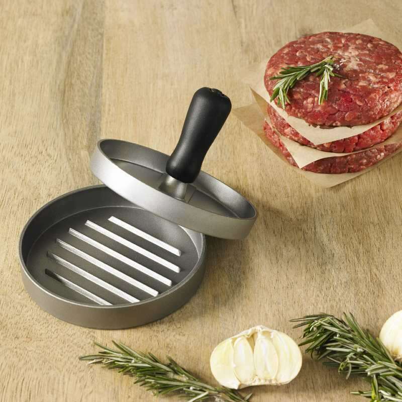 Single Burger Press Grey/Black