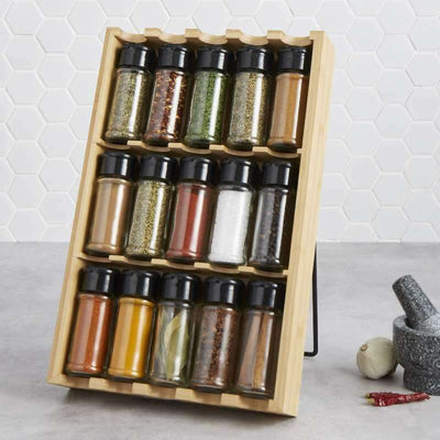 Spice Holder 15 Canister Set Natural