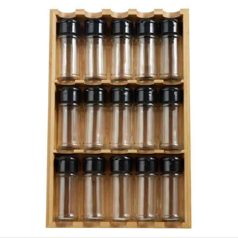 Spice Holder 15 Canister Set Natural