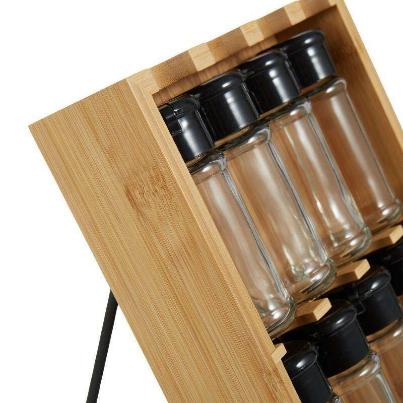 Spice Holder 8 Canister Set Natural