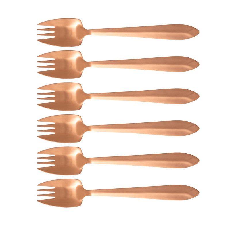 Splayds Rose Gold Satin Set of 6