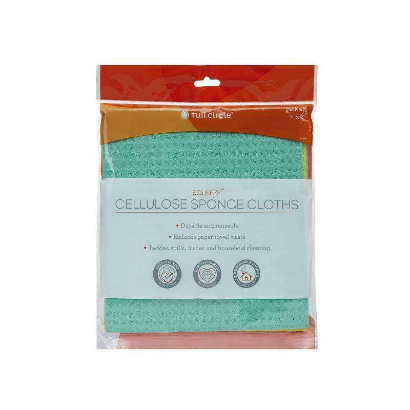 Squeeze Cellulose Sponge Cloths 3 Pack