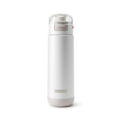 Stainless Steel Flip Top Sports Bottle 500ml White