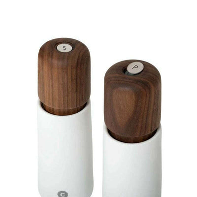 Stockholm Mill White Porcelain And Walnut 17cm