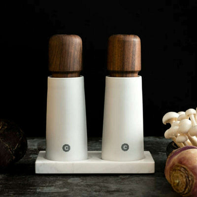 Stockholm Mill White Porcelain And Walnut 17cm