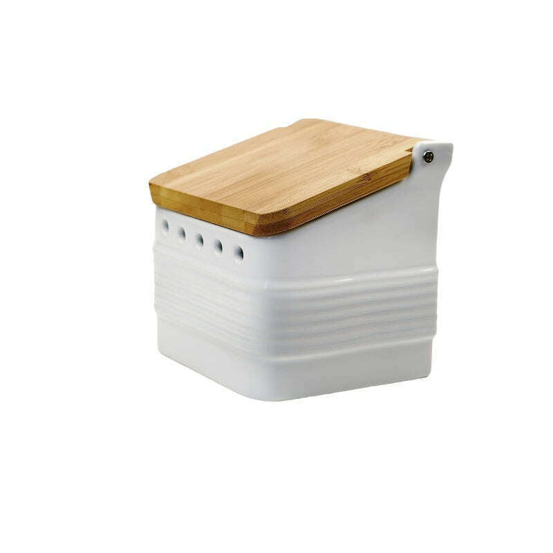 Stoneware Garlic Keeper White