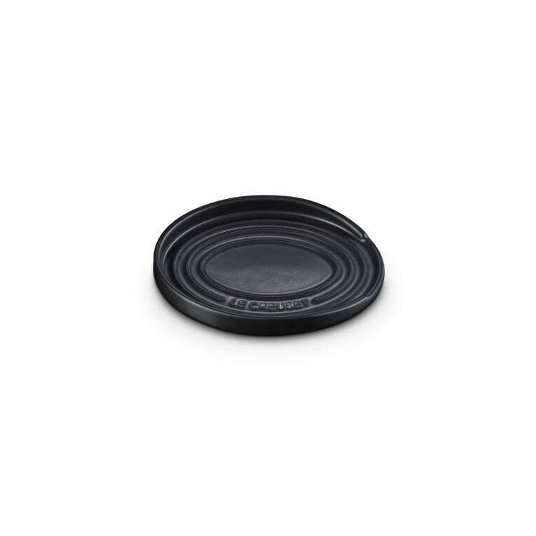 Stoneware Oval Spoon Rest Satin Black