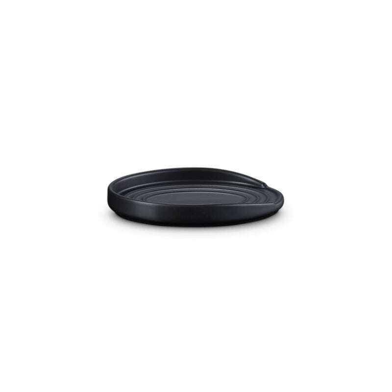 Stoneware Oval Spoon Rest Satin Black