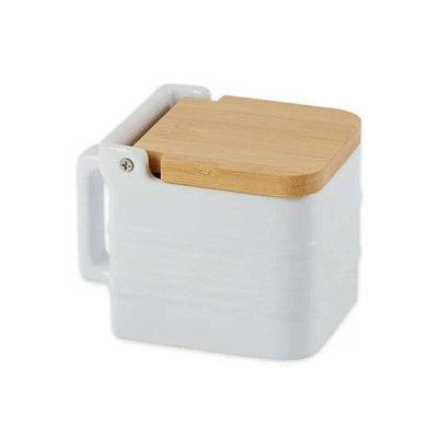 Stoneware Salt Box White