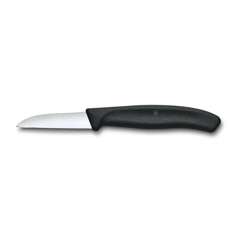 Straight Plain 6cm Knife Black