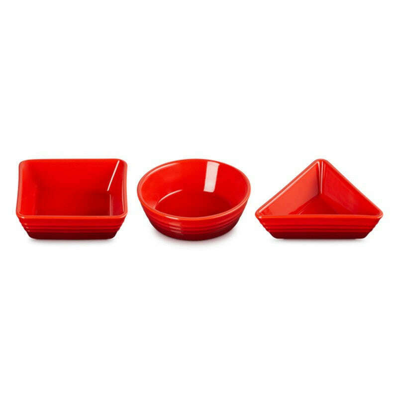 Tapas Dishes Set of 3 Cerise