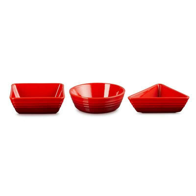 Tapas Dishes Set of 3 Cerise