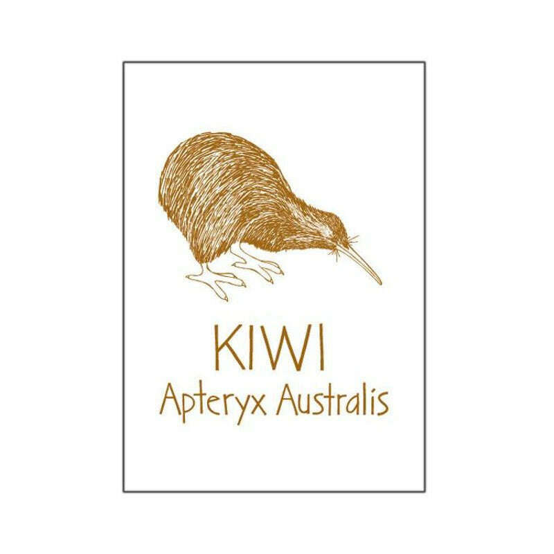 Tea Towel Brown Kiwi