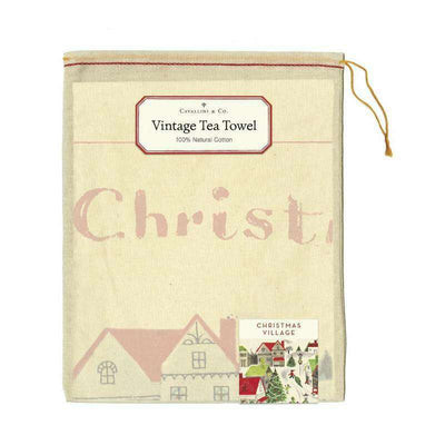 Tea Towel Christmas Village