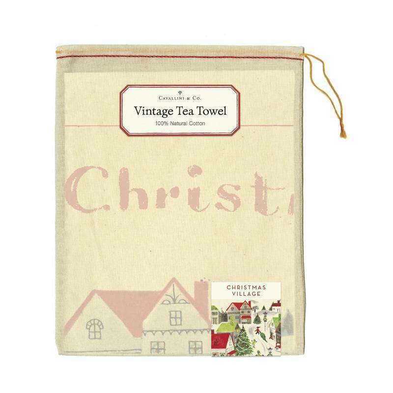 Tea Towel Christmas Village