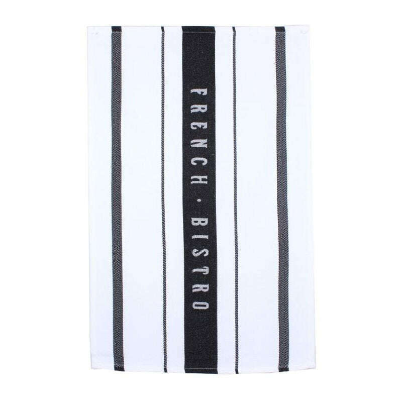 Tea Towel French Bistro Black