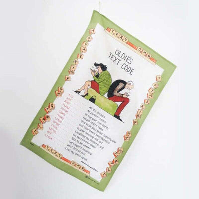 Tea Towel Oldies Text Code