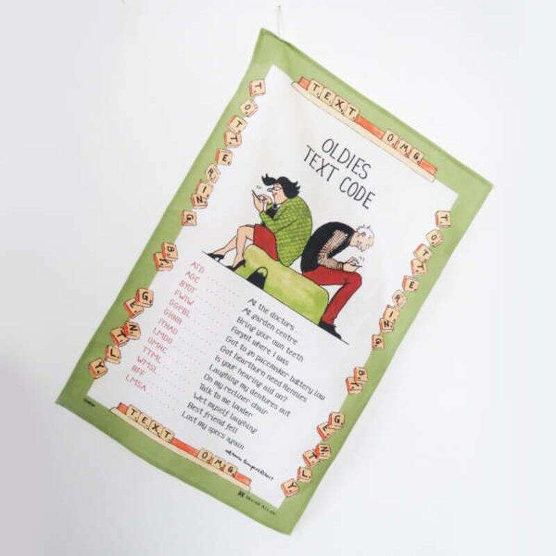 Tea Towel Oldies Text Code