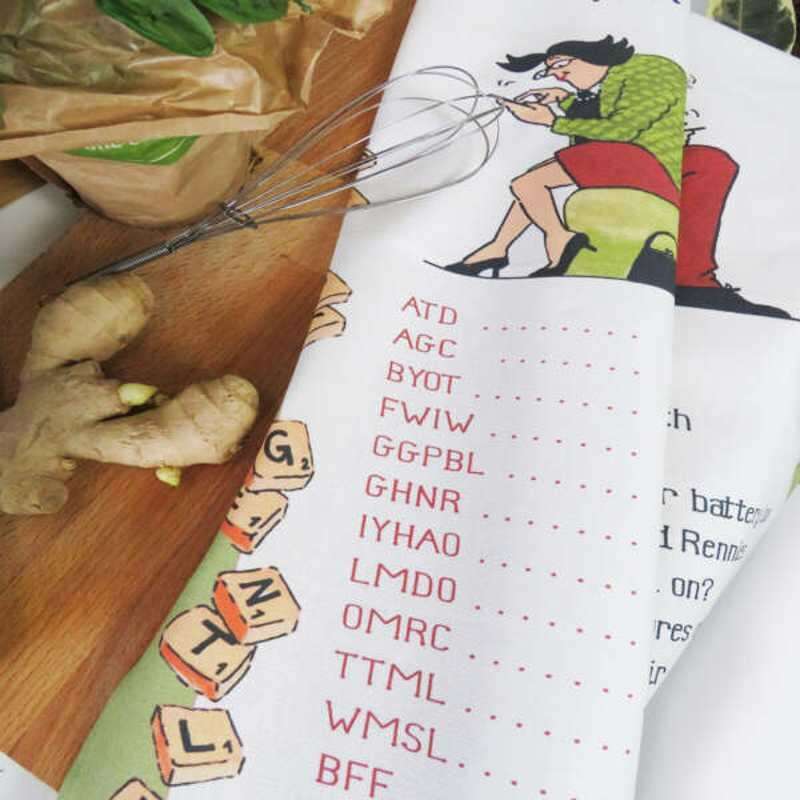 Tea Towel Oldies Text Code