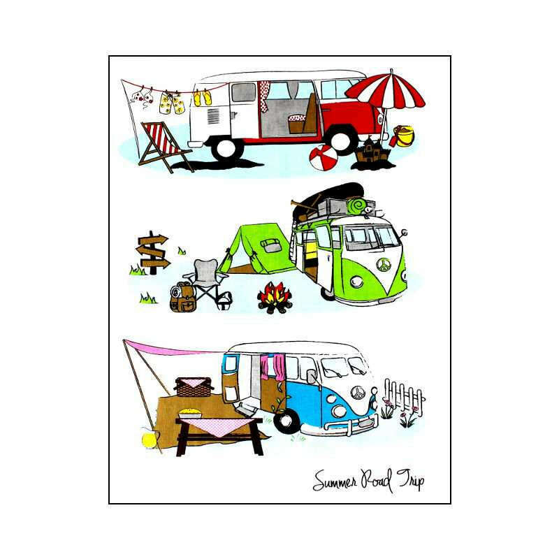 Tea Towel Summer Road Trip