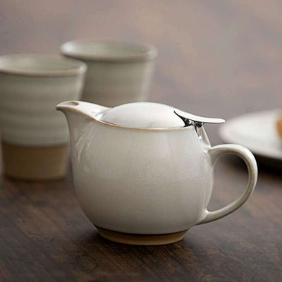Teapot 450ml Earth Natural White