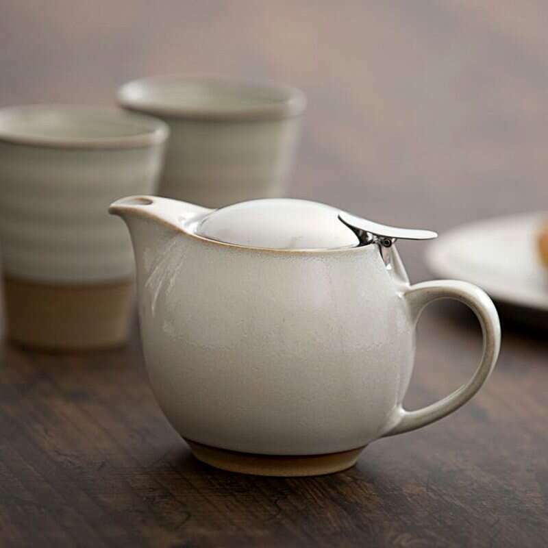 Teapot 450ml Earth Natural White