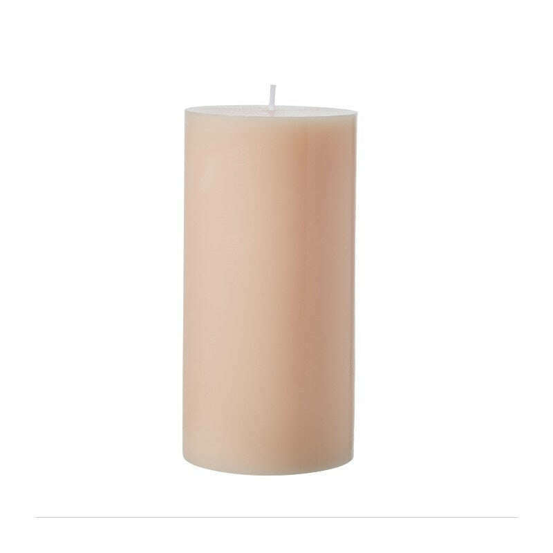 Unscented Pillar Candle Nude 7.5 x 15cm