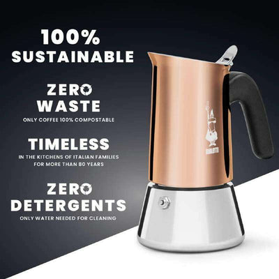 Venus Induction Espresso Maker Copper