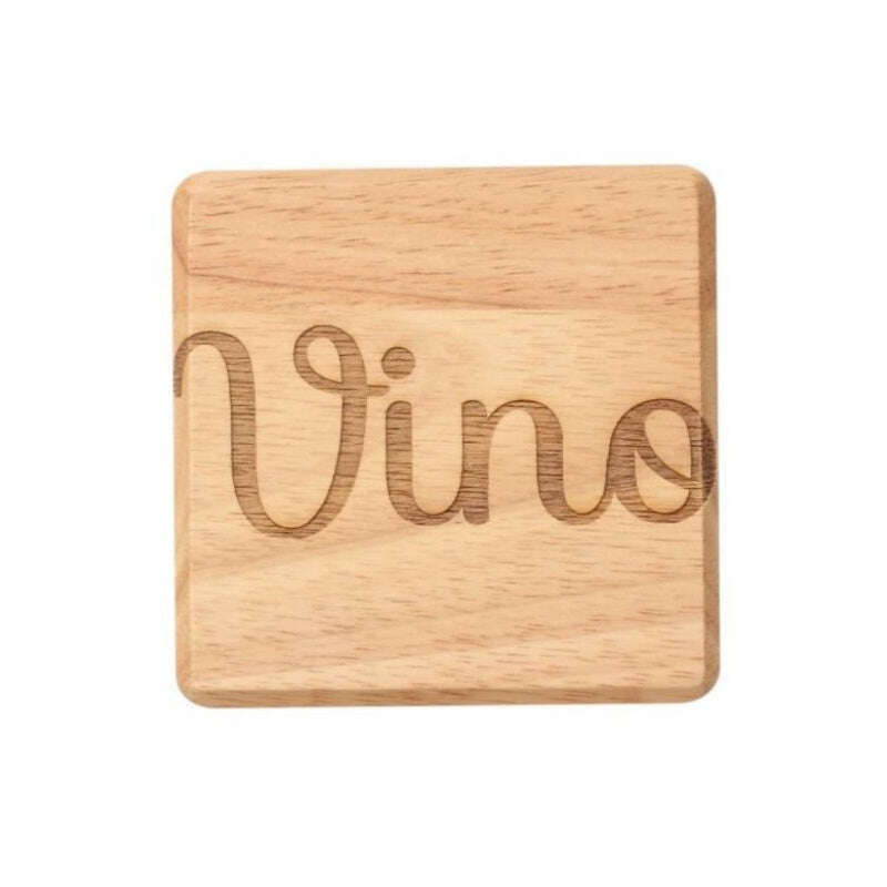 Vino Wooden Coaster