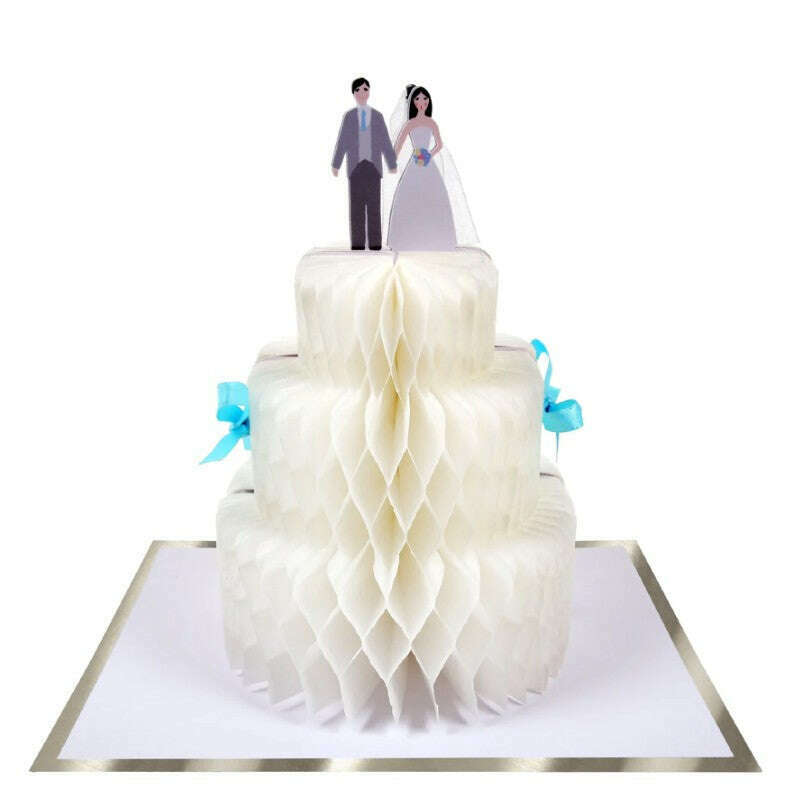 Wedding Cake Honeycomb Card