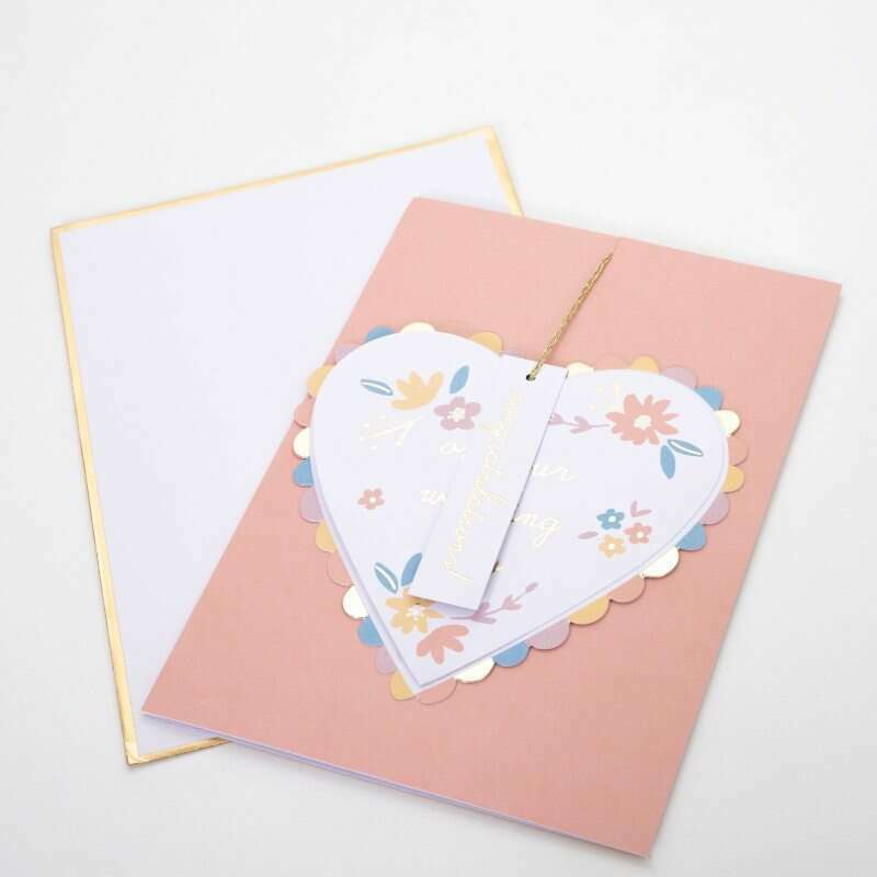 Wedding Card Honeycomb Heart