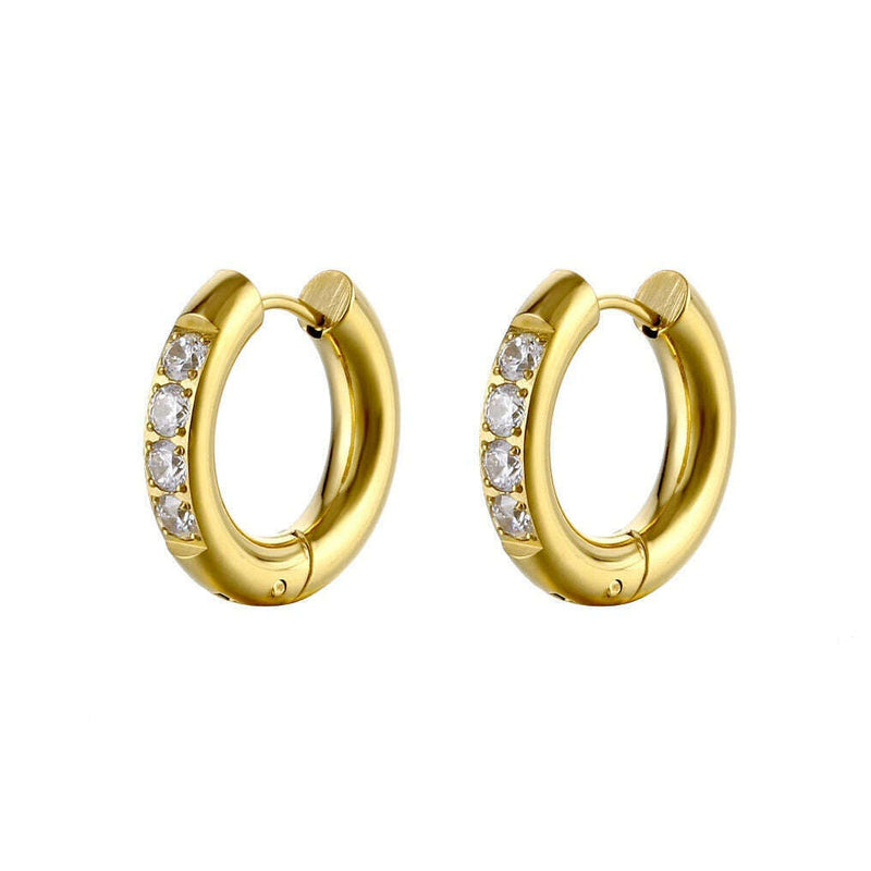 Ziggy Hoop Earrings Gold