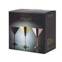 Aurora Gold 2pk Martini Glass