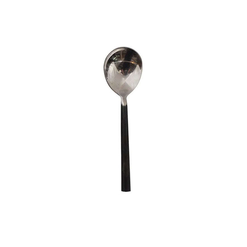 Black handle Soup Spoon 18.5cm